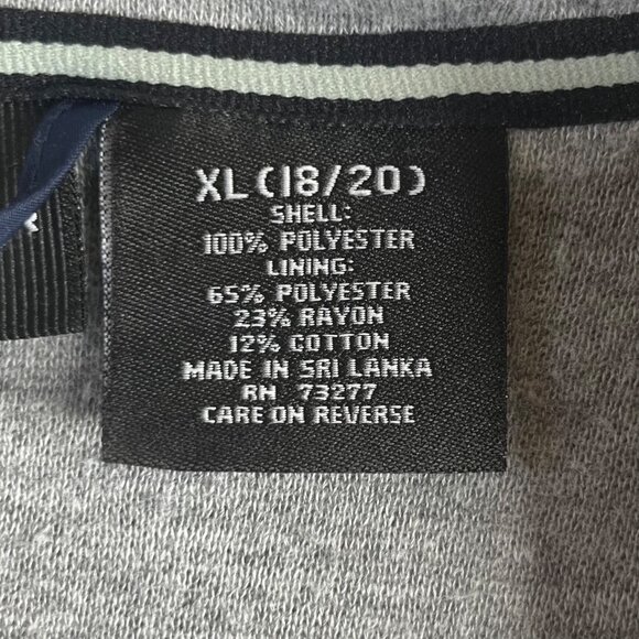 Tek Gear Front Zip Jacket Womens XL Blue Yellow Lined Activewear - Picture 8 of 9